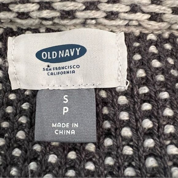 Old Navy Cardigan Black & White Sweater knit Size SP - Picture 7 of 7